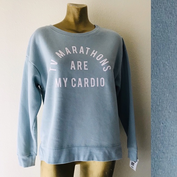 TV MARATHONS ARE MY CARDIO 5th Sun NWT SWEATSHIRT XXL - Picture 6 of 8